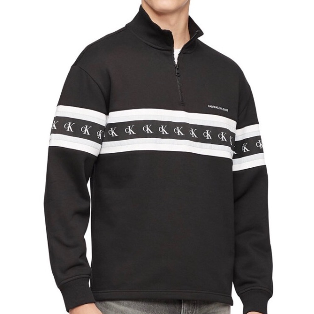 Calvin Klein logo 1/4 zip sweatshirt